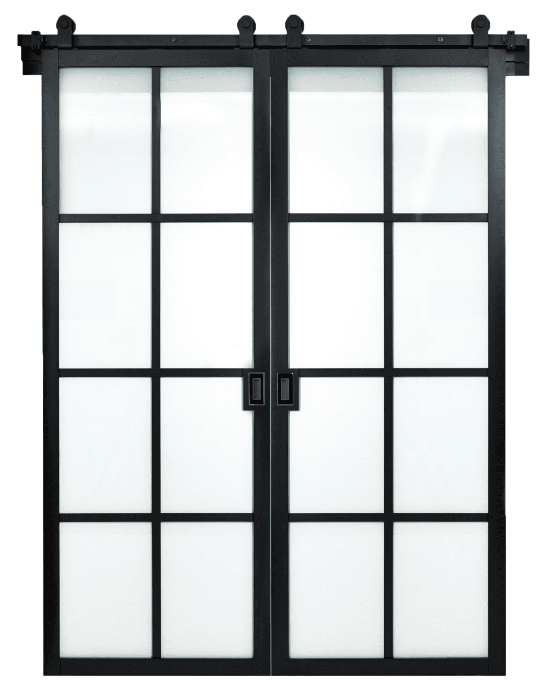 Sliding Loft door in solid metal